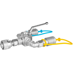 Hidraulinis skirstytuvas. 3/2 hidraulinis rutulinis vožtuvas + greitos jungtys