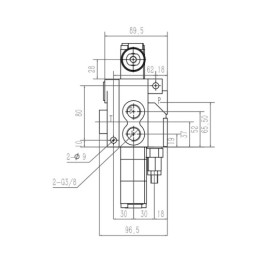 Hidraulinis skirstytuvas 1 sekcijos 40L su plūduriuojančia sekcija ir skląsčiu „Hydrolider“