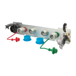 Galinė lizdų plokštė 2 prisukami lizdai M36x1.5 su sriegiu M22x1.5 vamzdžiams 2 EURO lizdai M22x1.5 elektros lizdas 7 kontaktų o