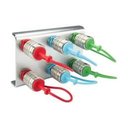 Lizdų plokštė šešių greitųjų jungčių montavimui euro lizdas M18x1.5