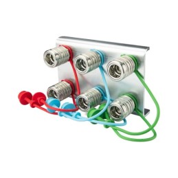 Lizdų plokštė šešių greitųjų jungčių montavimui euro lizdas M18x1.5