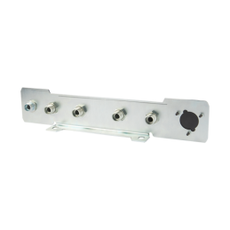 Galinis lizdų skydelis su 4 greitomis jungtimis, euro lizdais, M22x1,5, elektros lizdu, 7 kontaktų oro jungtimi, pilnu komplektu