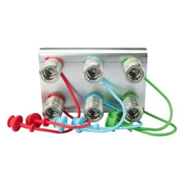 Lizdų plokštė šešių greitųjų jungčių montavimui euro lizdas M22x1.5