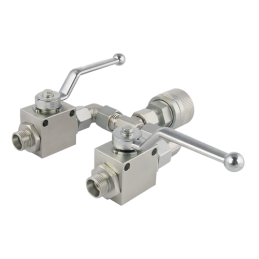 Rutulinis skirstytuvas Amazone ir Brzeg trąšų barstytuvams. Du 2/2 rutuliniai vožtuvai + greita jungtis, srieginė aklė M36x1.5 +