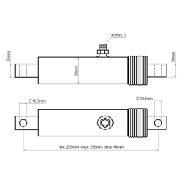 Originalus cilindro pavaros mechanizmas BRZEG SMN skirstytuvui M16x1.5