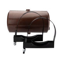 Universalus metalinis hidraulinės alyvos bakas, 10 litrų talpos, statinės tipo, su 206 mm spaustukais