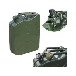 2x metaliniai bakai po 20 l benzino alyvos