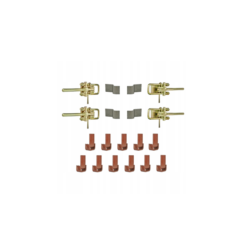 4 spaustukų, 4 kabliukų ir 11 priekabos šoninių vyrių rinkinys