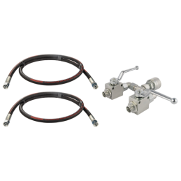 Rutulinis skirstytuvas Amazone ir Brzeg trąšų barstytuvams. Du 2/2 rutuliniai vožtuvai + greita jungtis, srieginė aklė M36x1.5 +