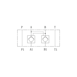 CETOP 03 NG6 valdomas atbulinis vožtuvas „Zamek“