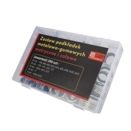 Metalinių-guminių poveržlių M6-M33 rinkinys, 390 dalių