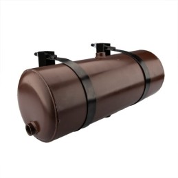 Universalus metalinis hidraulinės alyvos bakas, 15 litrų talpos, statinės tipo, su 206 mm spaustukais