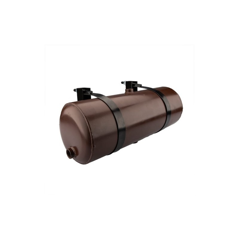 Universalus metalinis hidraulinės alyvos bakas, 15 litrų talpos, statinės tipo, su 206 mm spaustukais