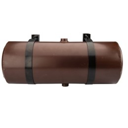 Universalus metalinis hidraulinės alyvos bakas, 15 litrų talpos, statinės tipo, su 206 mm spaustukais