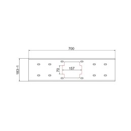 700 mm trąšų barstytuvo sija su laikikliu komplekte