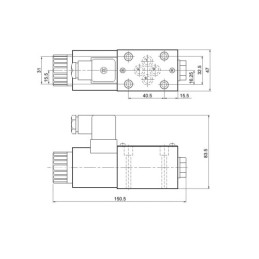 2 padėčių solenoidinis vožtuvas CETOP 3 NG6 230V (Y) Hydroleader