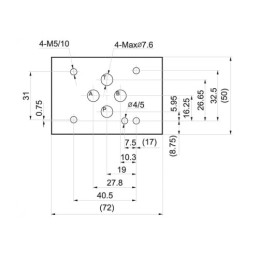 2 padėčių solenoidinis vožtuvas CETOP 3 NG6 230V (Y) Hydroleader