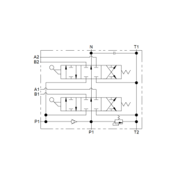 Hidraulinis skirstytuvas, 2 sekcijos, 20 l/min., 2P40, su 16/16 jungtimis, „Hydrolider“