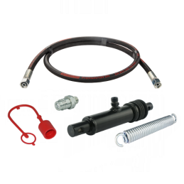 Hidraulinis cilindras Brzeg trąšų barstytuvui + dvi 1500 mm žarnos + greito prijungimo jungtis EURO kištuku