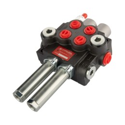 Dviejų sekcijų hidraulinis skirstytuvas 40L „Hydroleader“, valdomas trosais