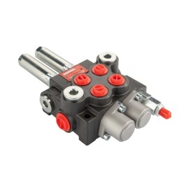 Dviejų sekcijų hidraulinis skirstytuvas 40L „Hydroleader“, valdomas trosais