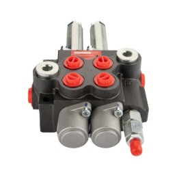 Dviejų sekcijų hidraulinis skirstytuvas 40L „Hydroleader“, valdomas trosais