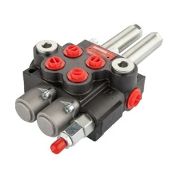 Dviejų sekcijų hidraulinis skirstytuvas 40L „Hydroleader“, valdomas trosais