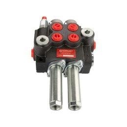 Dviejų sekcijų hidraulinis skirstytuvas 40L „Hydroleader“, valdomas trosais