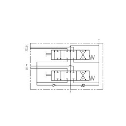 Dviejų sekcijų hidraulinis skirstytuvas 40L „Hydroleader“, valdomas trosais