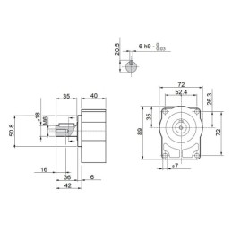 Guolio atramos tvirtinimas su kūginiu ritininiu guoliu 1 grupės varikliui arba 1:8 Z14 siurbliui komplekte su sankaba