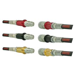 Trys rinkiniai „Euro Iso“ greitųjų jungčių M22x1.5 kištukas + lizdas su spalvotais žymekliais