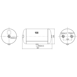 Ursus C-330 10L oro balionas 206x367 15,5 bar