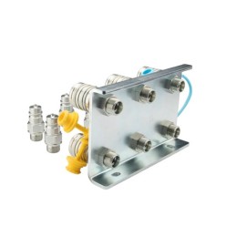 Lizdų plokštė šešiems greito prijungimo lizdams + euro kištukams M18x1.5 montuoti