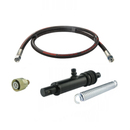 Hidraulinis cilindras Brzeg trąšų barstytuvui + dvi žarnos 1500 mm + greito prijungimo jungties srieginis kamštis M36x1.5