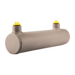 Dvigubo veikimo hidraulinio cilindro ilgis: 255 mm, eiga: 150 mm, 40/22/150 be auselių.