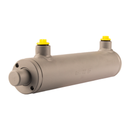 Dvigubo veikimo hidraulinio cilindro ilgis: 265 mm, eiga: 160 mm, 40/22/160 be auselių.