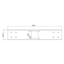 1000 mm trąšų barstytuvo sija su laikikliu komplekte