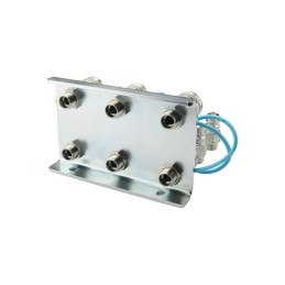 Lizdų plokštė šešiems greito prijungimo lizdams + euro kištukams M22x1.5 montuoti