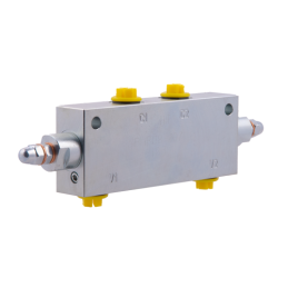 Dvigubo veikimo blokavimo vožtuvas BHB08-107, dvigubo veikimo pavara, fiksavimo sriegis: 3/8", srautas: 60 l/min, maksimalus slė