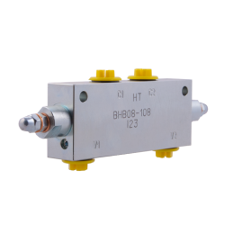 Dvigubo veikimo stabdžių vožtuvas BHB08-108G1/2, dvigubo veikimo cilindras, fiksavimo sriegis: 3/8 colio, srautas: 60 l/min, mak