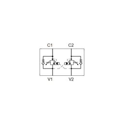 Dvigubo veikimo stabdžių vožtuvas BHB08-108G1/2, dvigubo veikimo cilindras, fiksavimo sriegis: 3/8 colio, srautas: 60 l/min, mak