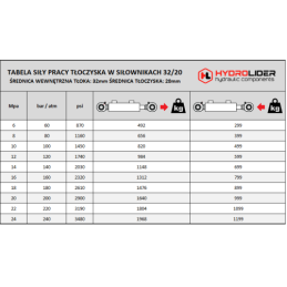Dvigubo veikimo hidraulinio cilindro ilgis: 231 mm, eiga: 50 mm CJ2F-32/20/050 U20S