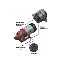 C-360 įkrovimo generatorius 14V 45A 50457971 Generatoriaus laidas pridėtas