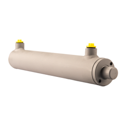 Dvigubo veikimo hidraulinio cilindro ilgis: 355 mm, eiga: 250 mm, 40/22/250 be auselių.