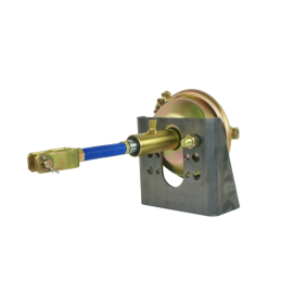 Pneumatinis-hidraulinis stabdžių cilindras, stūmoklio koto skersmuo 30 mm, diafragmos dydis T20 (išorinis skersmuo 150 mm) su la