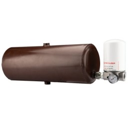 Universalus metalinis hidraulinės alyvos bakas, 15 litrų talpos, statinės formos, su grįžtamojo srauto filtru