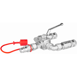 Hidraulinis skirstytuvas. 3/2 hidraulinis rutulinis vožtuvas + greitos jungtys