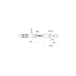 Valdymo svirtis, skirta „Tura“ be mygtuko 6020 „Hydrolider“. Skirta rutulinių guolių linijoms.