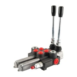 Dviejų sekcijų hidraulinis skirstytuvas 40L su dviem plūduriuojančiomis sekcijomis ant skląsčio „Hydrolider“