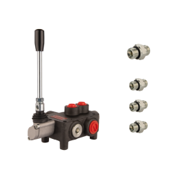 Hidraulinis skirstytuvas 1 sekcijos 80 l/min P80 su jungtimis 27/22 Hydrolider